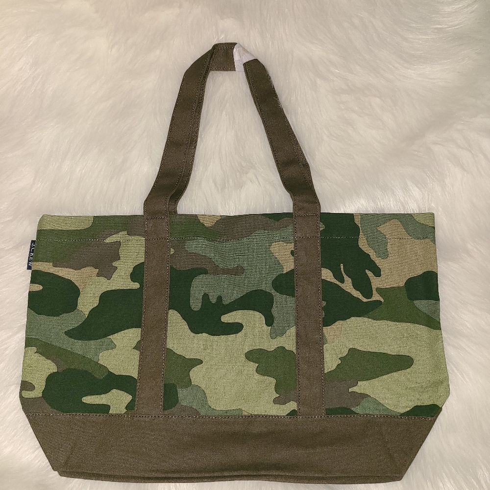 J Crew Structured Canvas Tote Bag - Picture 3 of 7